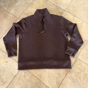 Banana Republic ribbed Half Zip Sweatshirt Dark Oak Brown Men's XL